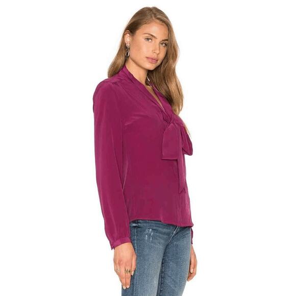 NWT Yumi Kim Womens Burgundy Red Long Sleeve Fit To Be Tied Top Size L - Picture 3 of 6